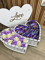 Подарочный шоколадный набор для девушки с конфетками набор в форме сердца для жены, мамы, ребенка Nbox-36