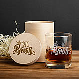 Склянка з кулею "Big Boss", англійська, Тубус зі шпону, фото 2