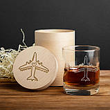 Склянка з кулею "Крилатим грунту не треба" у тубусі зі шпону, фото 2