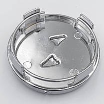 Ковпачки (заглушки) на литі диски HYUNDAI (Хундай) 60 мм Білі Хром ободок, фото 4