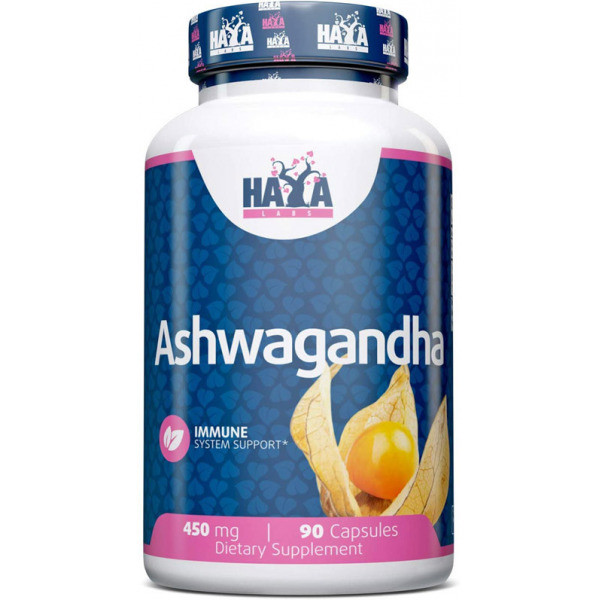 Корінь Ашваганди Haya Labs Ashwagandha 450 mg 90 Caps, фото 1