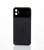 Чехол Silicone case Autofocus with camera glass для Samsung A04E черный