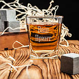 Стакан для віскі квадратний "Конструктор" персоналізований, Крафтова коробка, фото 3