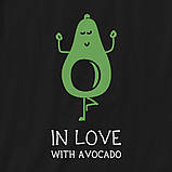 Фартух "In love with avocado", Чорний, Black, англійська, фото 3