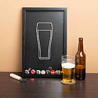 Рамка копілка "Beer" для кришок, Чорний