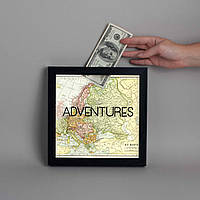 Скарбничка "Adventures", Чорний, англійська