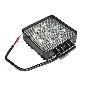 Фара LED додаткова 12/24v, 9х3W, 106х106х47мм Tempest