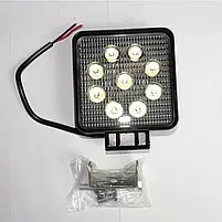 Фара LED додаткова 12/24v, 9х3W, 106х106х47мм Tempest, фото 3