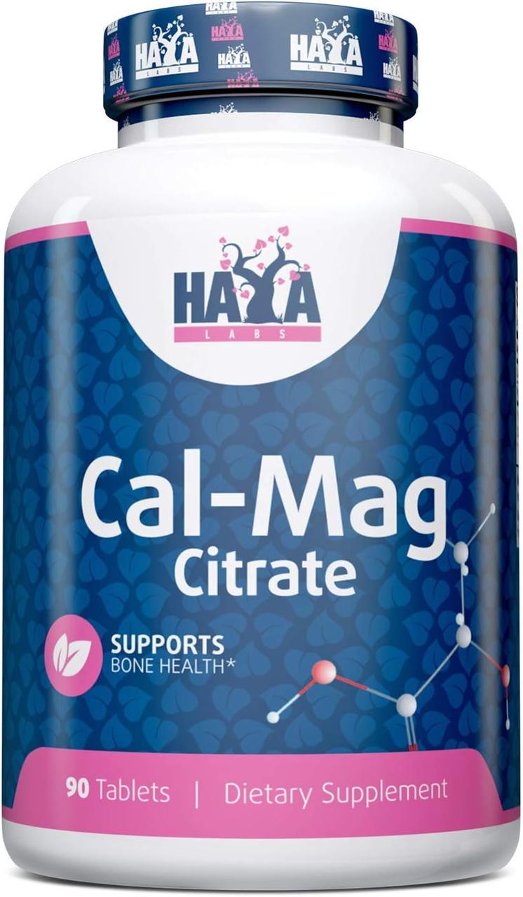 Кальцій і Магній Haya Labs Cal-Mag Citrate 90 tabs, фото 1