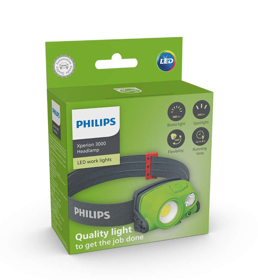 Двухрежимный светодиодный налобный фонарь Philips Xperion 3000 LED WSL ...