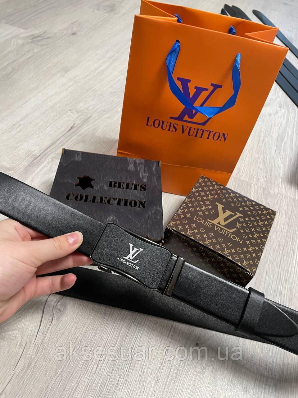 Ремінь шкіряний, ширина 3,5 см, автомат довжиною 100 - 130 см. Можно набором ремінь + гаманець, фото 1