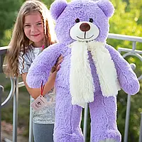 Мягкая игрушка для детей и взрослых, плюшевый Мишка, мистер Медведь, цвет лавандовый, размер 85 см