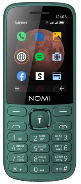 Телефон Nomi i2403 Dark Green UA UCRF