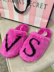Жіночі Кімнатні Тапочки Victoria's Secret Faux Fur Slipper, Яскраво-рожеві
