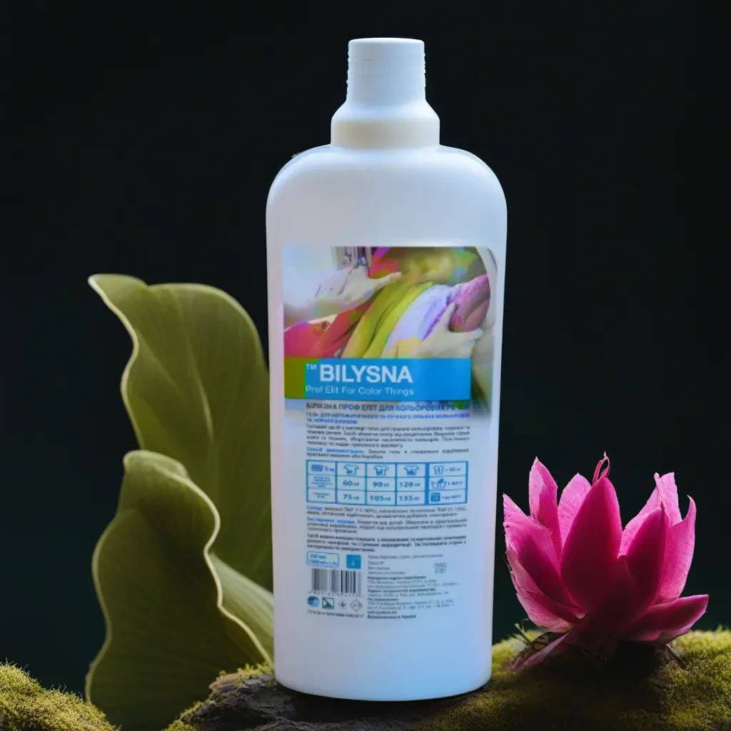 Концентрований рідкий засіб для прання кольорової білизни BilysnaПрофЕліт 1л Гель для прання, фото 1