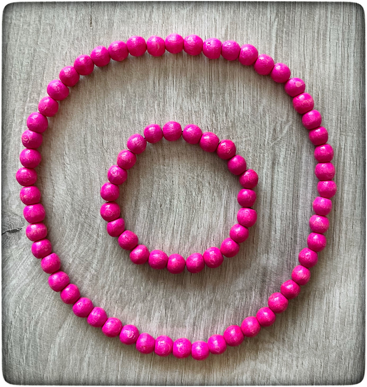 Набір намисто та браслет Горобина рожевий, фото 1