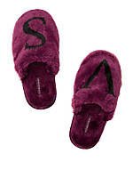 Женские Комнатные Тапочки Victoria's Secret Faux Fur Slides, Бордовые 36-37 37-38