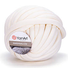 Пряжа товста трикотажна YarnArt Marshmallow, Молочний №903, (ЯрнАрт Маршмеллоу) 750гр., 30м.