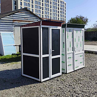 Уличный утепленный биотуалет-кабинка, туалет с баком 250 л для улицы, для дачи