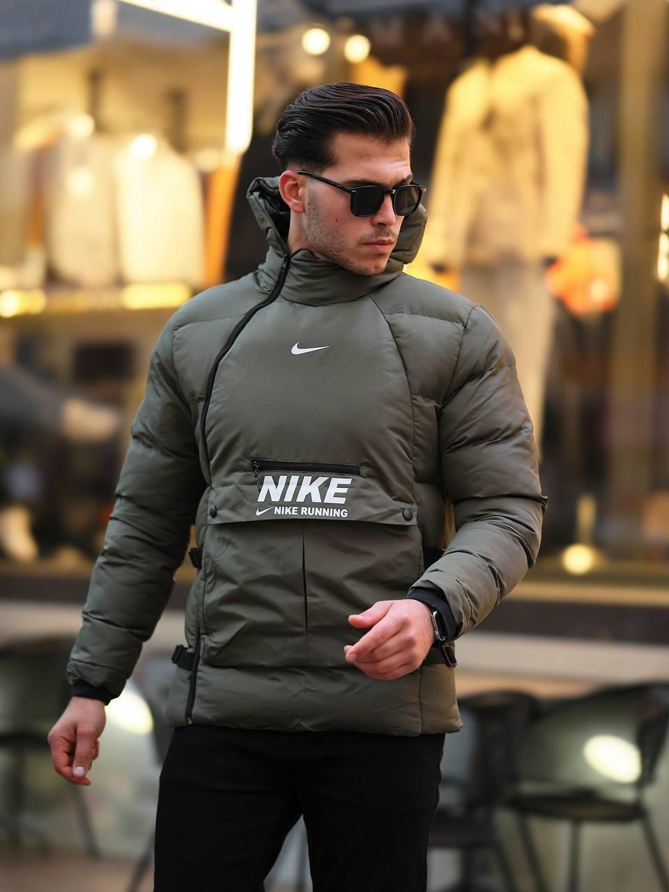 Чоловіча зимова куртка NIKE D11609 хакі S, М, L