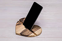 Аксесуар - підставка з дерева на робочий стіл для телефона планшета