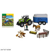 Іграшковий набір "Ферма" арт. 550-10K (48шт/2) трактор з причепом,фігурки,короб. 20*18,5*9см