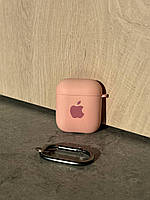 Защитный чехол для Air Pods 1/2 силиконовый противоударный AirPods Logo Silicone Case Pink