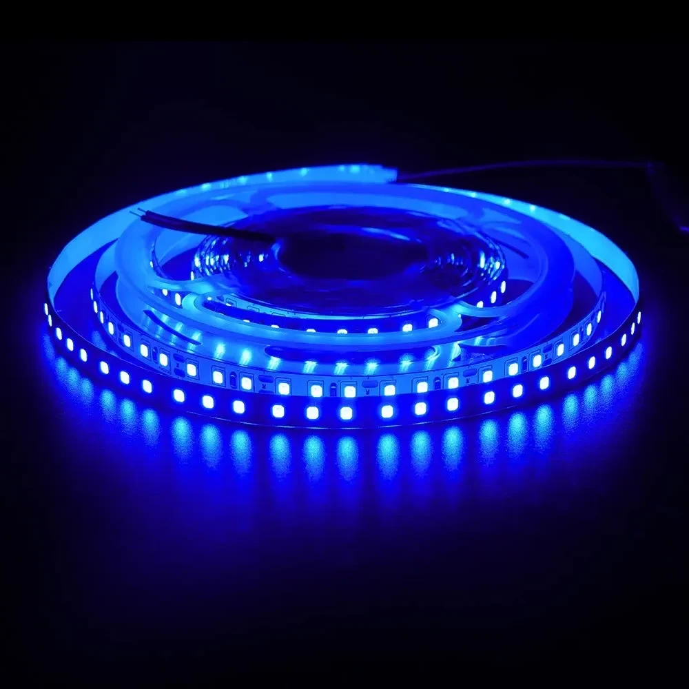Світлодіодна стрічка синя 12V 2835 120 led/m 9.6W IP20 PREMIUM, фото 1