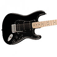SQUIER by FENDER SONIC STRATOCASTER HSS MN BLACK, фото 2