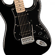 SQUIER by FENDER SONIC STRATOCASTER HSS MN BLACK, фото 4