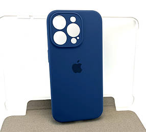 Чохол на iPhone 15 Pro Silicone Case Full накладка бампер силіконовий синій
