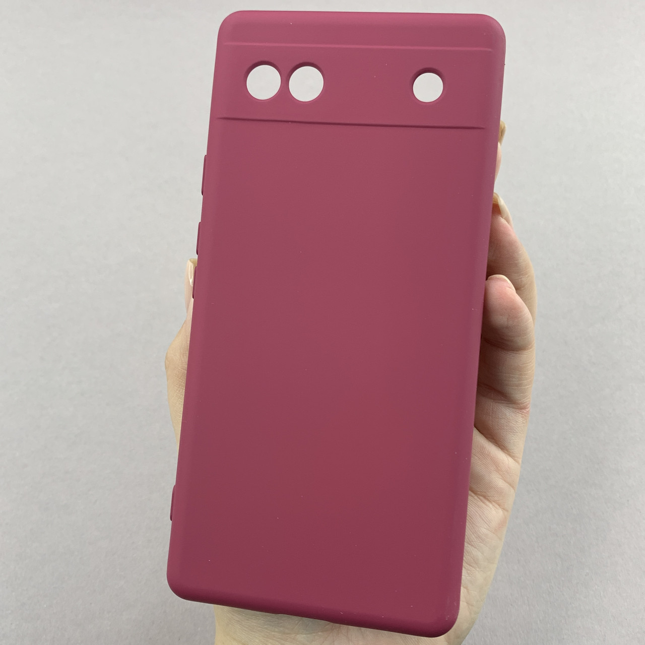 Чохол для Google Pixel 6A матовий із захистом камери чохол на телефон гугл піксель 6а бордовий cfa