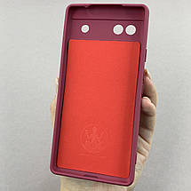 Чохол для Google Pixel 6A матовий із захистом камери чохол на телефон гугл піксель 6а бордовий cfa, фото 2