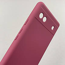 Чохол для Google Pixel 6A матовий із захистом камери чохол на телефон гугл піксель 6а бордовий cfa, фото 3