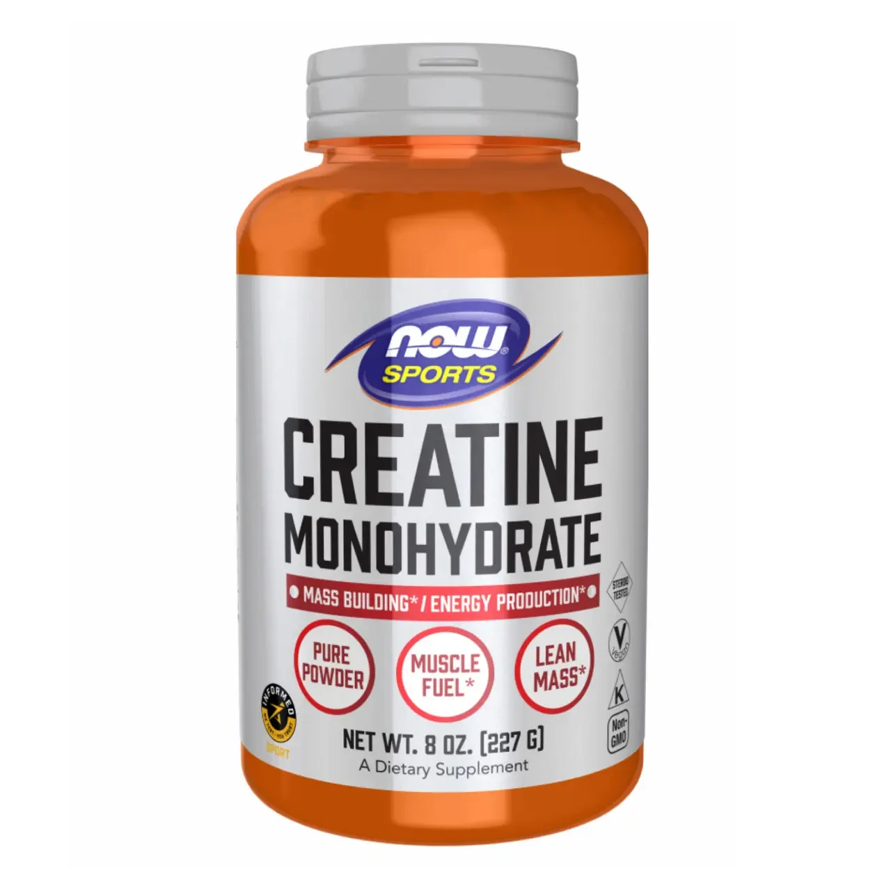 Креатин моногідрат Now Creatine Powder 227гр 45 порцій, фото 1