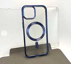 Чохол на iPhone 15 Avantis Metal spraying TPU Case Magsafe накладка бампер силіконовий синій