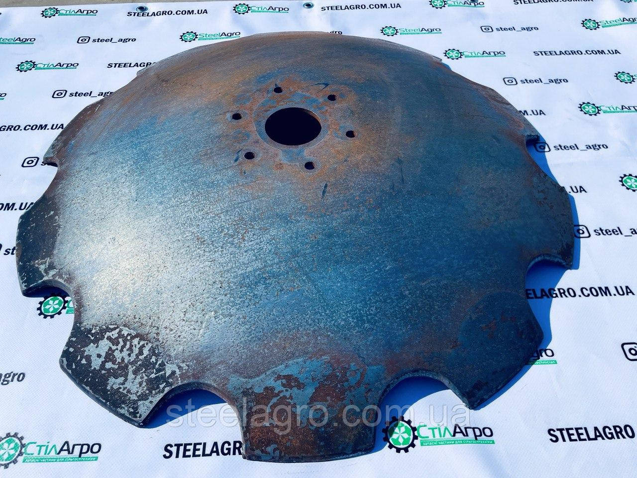 Диск борони АГ/УДА/ДАН/ТАУРУС Ø660х6,3мм, ф62мм 8отв. 11 мм з бронесталі ромашка / гладкий, фото 1