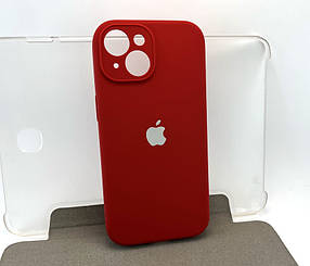 Чохол на iPhone 15 Silicone Case Full накладка бампер силіконовий темно червоний