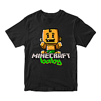 Футболка черная с оригинальным принтом онлан игры Minecraft "Baby Minecraft Майнфрафт" Push IT