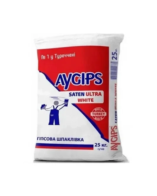 Шпаклівка гіпсова Aygips Saten Ultra White 25кг