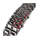 Годинник-браслет Led Watch Iron Samurai, Чорний з червоними світлодіодами (IBW012BR), фото 6