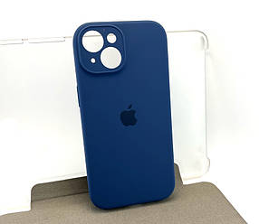 Чохол на iPhone 15 Silicone Case Full накладка бампер силіконовий темно синій