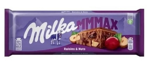 Шоколад Молочний Milka Raisins Hazelnuts з Ізюмом та Лісовим Горіхом 270 г Швейцарія, фото 1