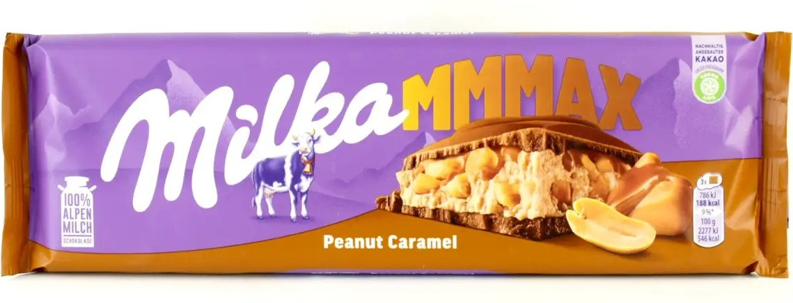 Шоколад Молочний Milka Peanut Caramel з карамеллю та арахісом 300 г Швейцарія, фото 1