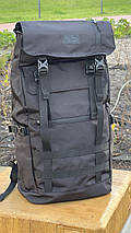 Рюкзак Turist Max трансформер, для подорожей в який влізе все, на 40-70л, чорний оксфорд, фото 3