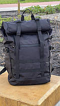Рюкзак Turist Max трансформер, для подорожей в який влізе все, на 40-70л, чорний оксфорд, фото 2