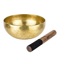 Поющая чаша Тибетская Singing bowl Ручная холодная ковка 19,3/19,3/8 см Бронза матовая (27400)