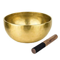 Поющая чаша Тибетская Singing bowl Ручная холодная ковка 24,3/24,3/11 см Бронза матовая (27404)