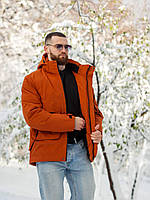 Чоловіча зимова тепла куртка парку з накладними кишенями до -30 з капюшоном на замку, рукави з манжетом