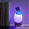 Дитячий світильник SUNROZ 3D Dinosaur Lamp лампа-нічник "Динозаврик у яйці" з пультом ДК, фото 5